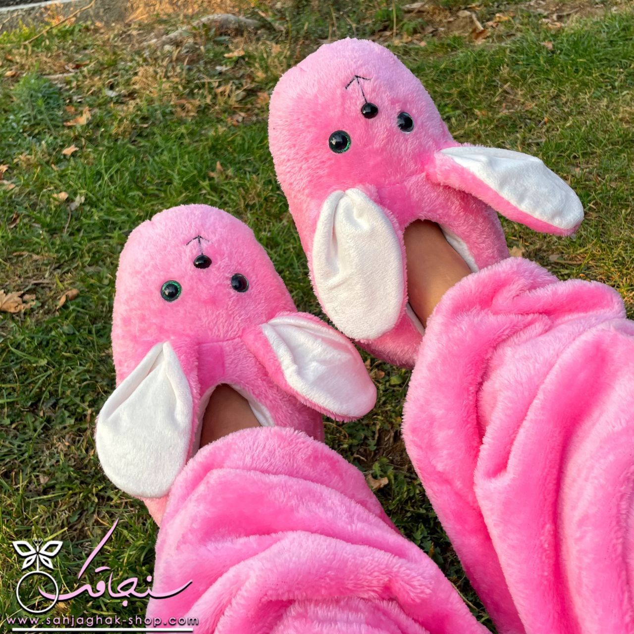 سرهمی و پاپوش خرگوش صورتی