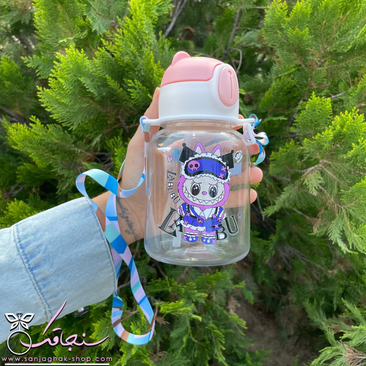 قمقمه لبوبو درب صورتی قمقمه لبوبو درب صورتی