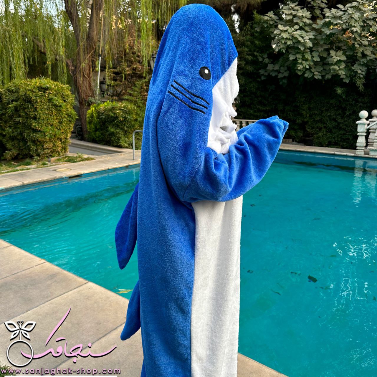 پتو كوسه ای رنگ سونيک(آبی تيره)