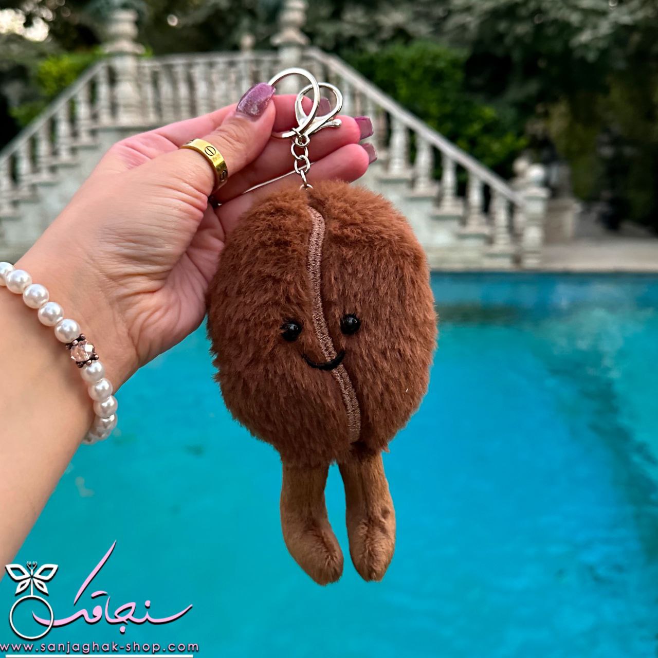 چارم بگ( جاكليدی/ آويز كيف)دونه  قهوه