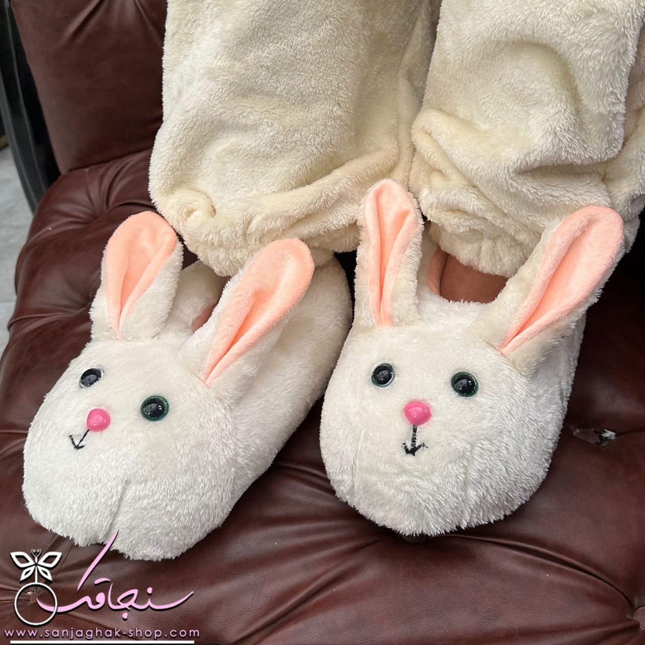 سرهمی و پاپوش خرگوش جیب دار چشم درشت