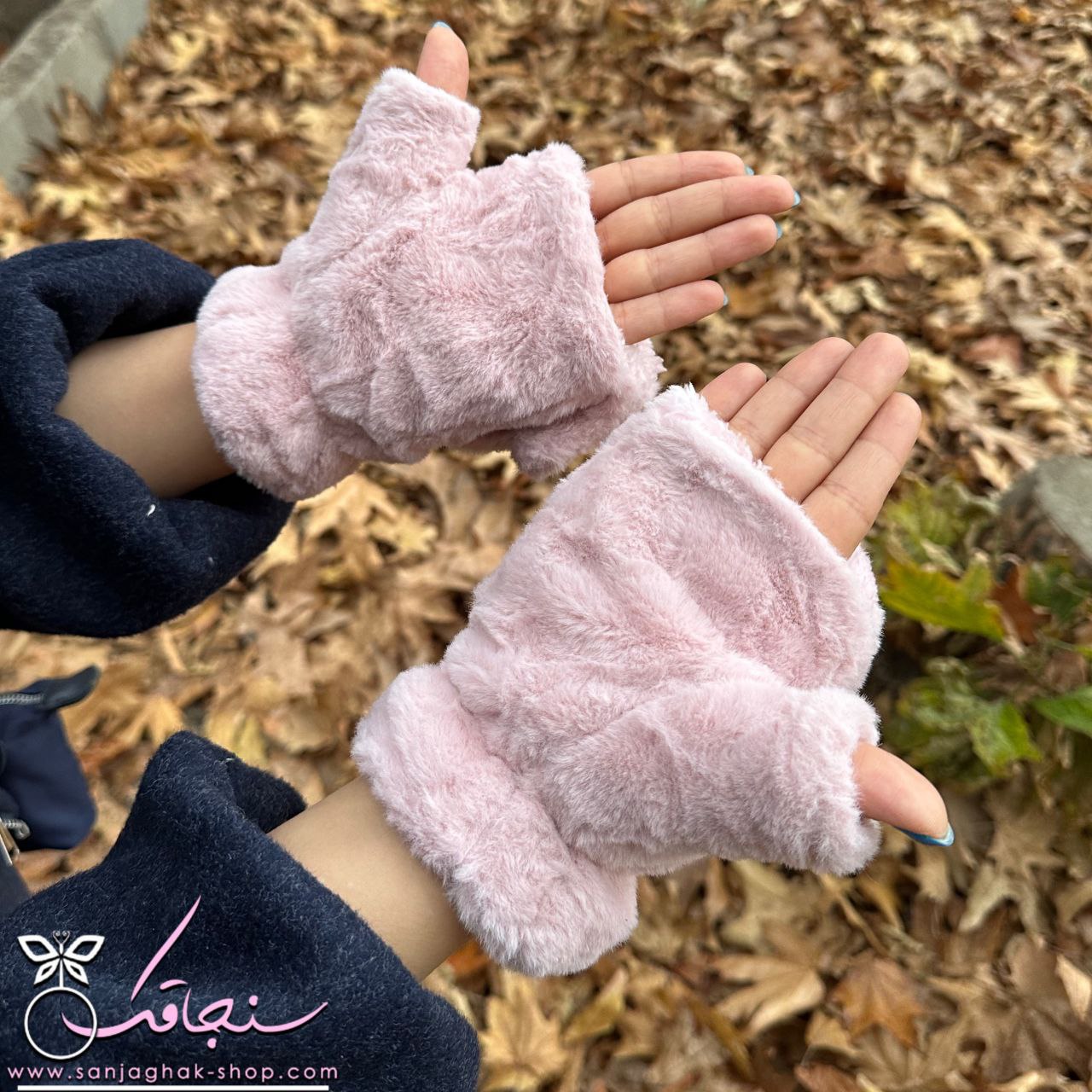 دستكش پنجه گربه رنگ صورتی