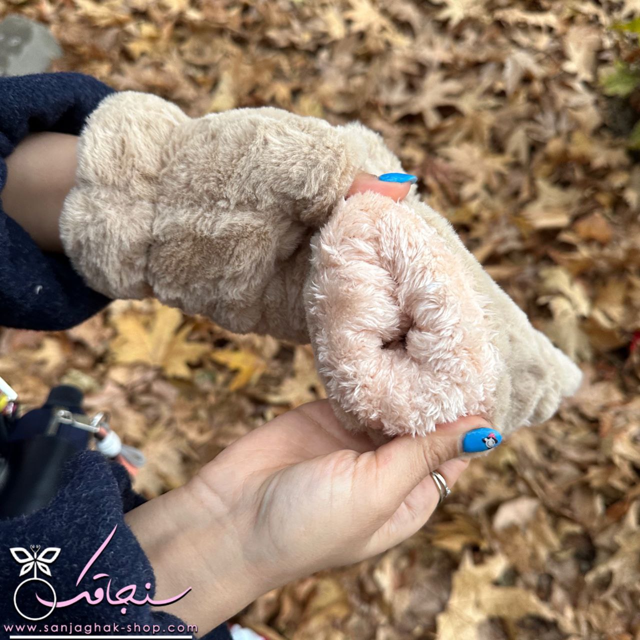 دستكش پنجه گربه رنگ نسکافه