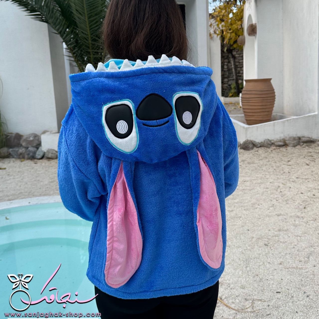 هودی كوتاه جلو زيپ دار استيچ