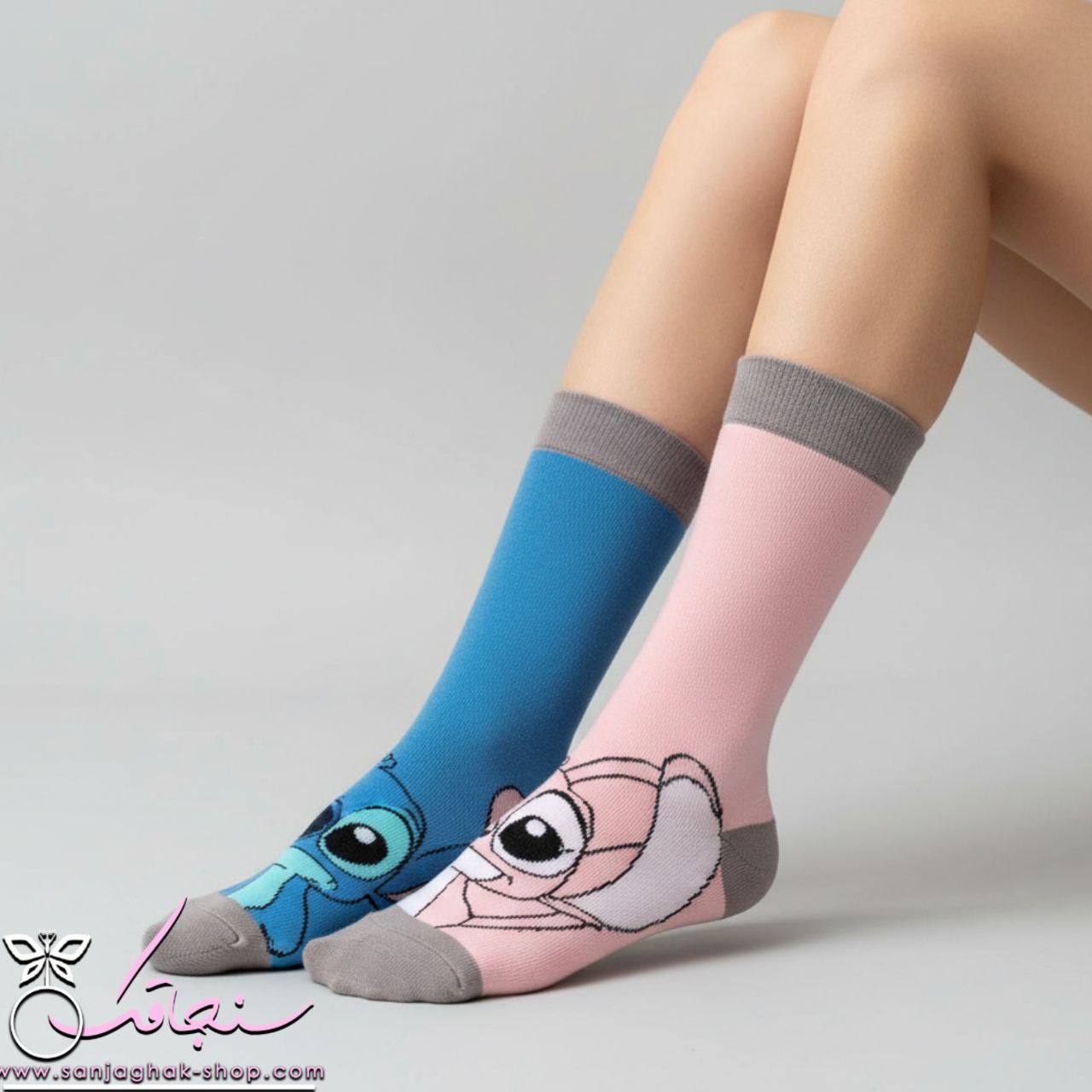جوراب تابه تا استيچ وآنجل ساق بلند