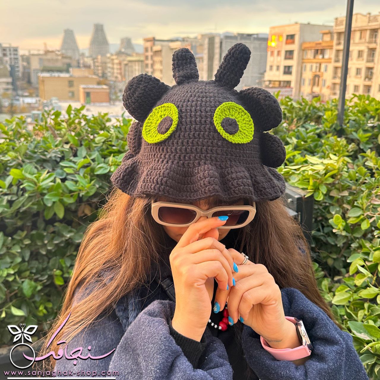 كلاه بافت خشم شب و روز(بی دندون)