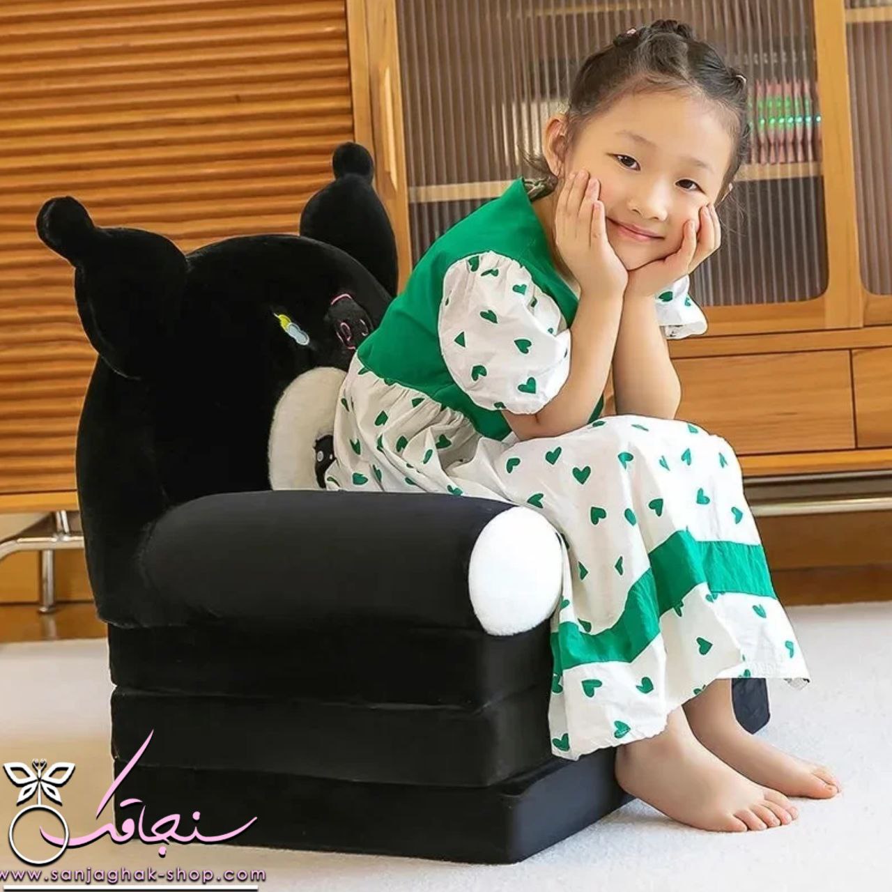 مبل كرومی كودک مدل تختخواب شو