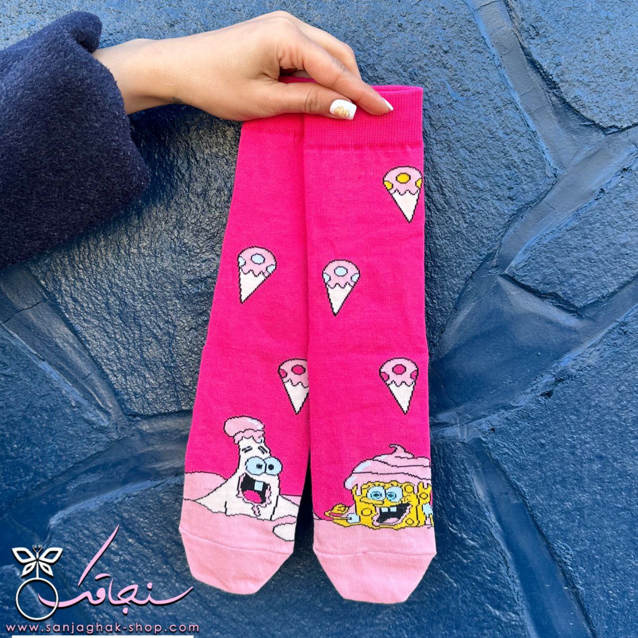 جوراب پاتريک و باب صورتی