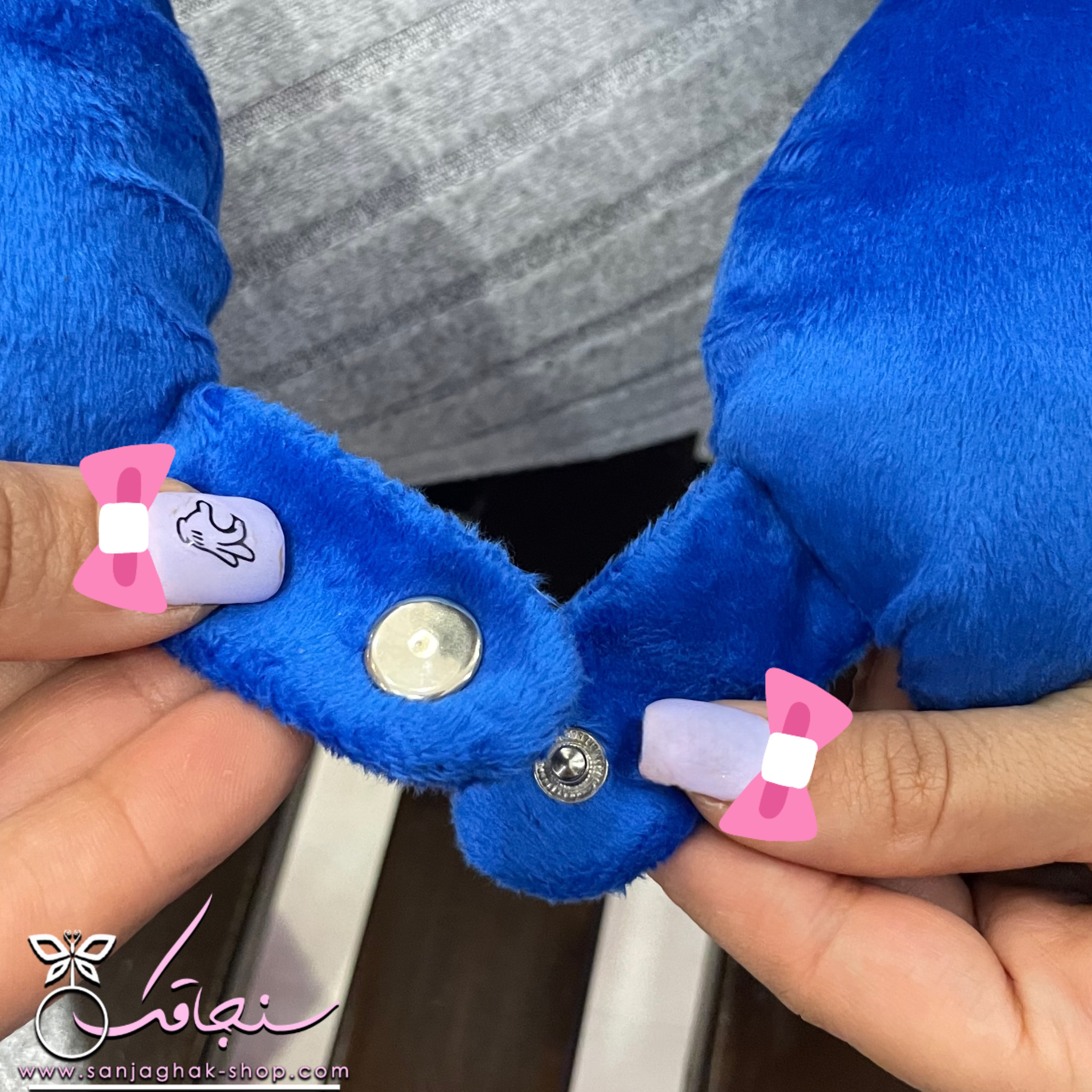 بالشت دورگردنی استيچ (آبی تيره)
