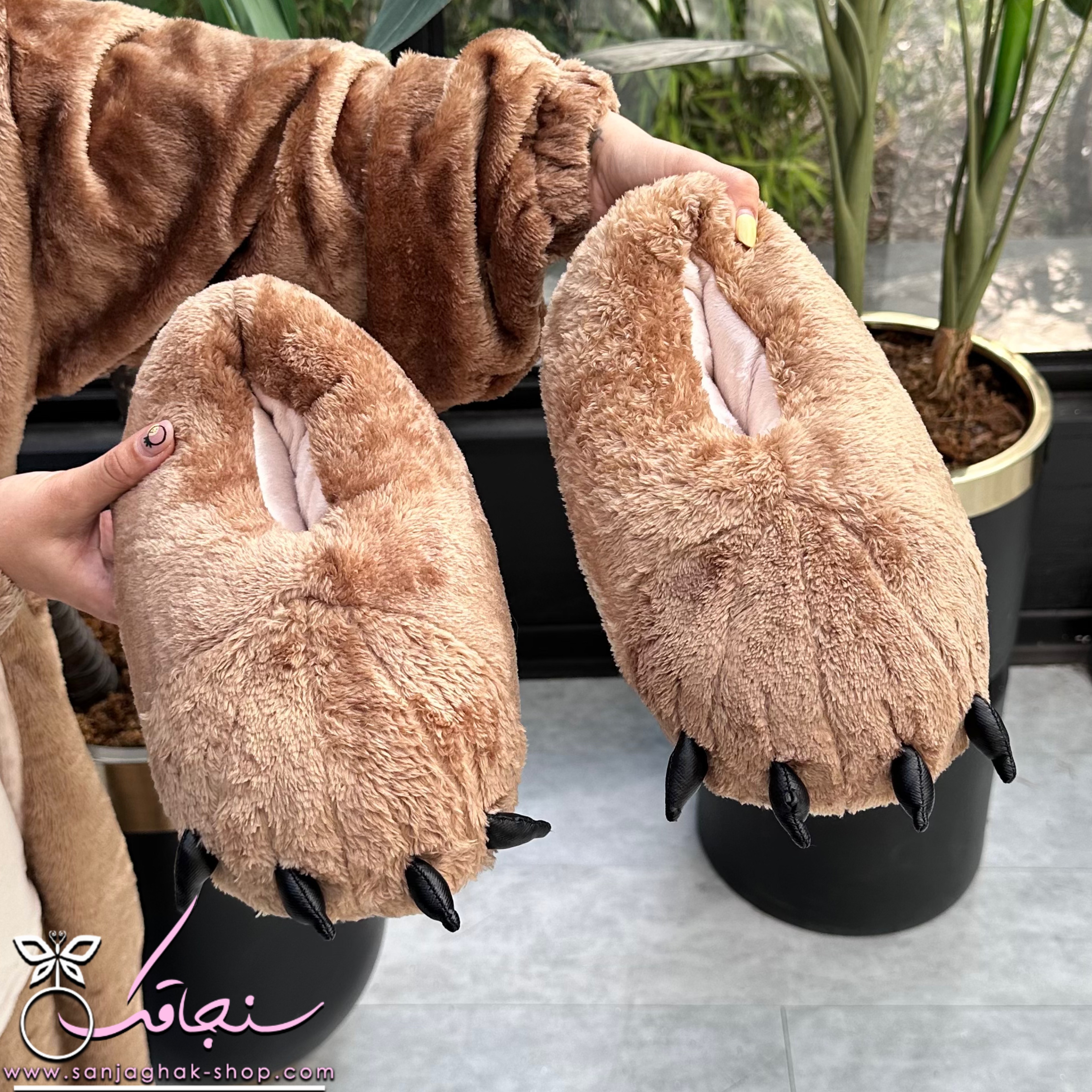اسليپر(پاپوش)طرح پنجه‌ای (ستِ سرهمی سنجاب)